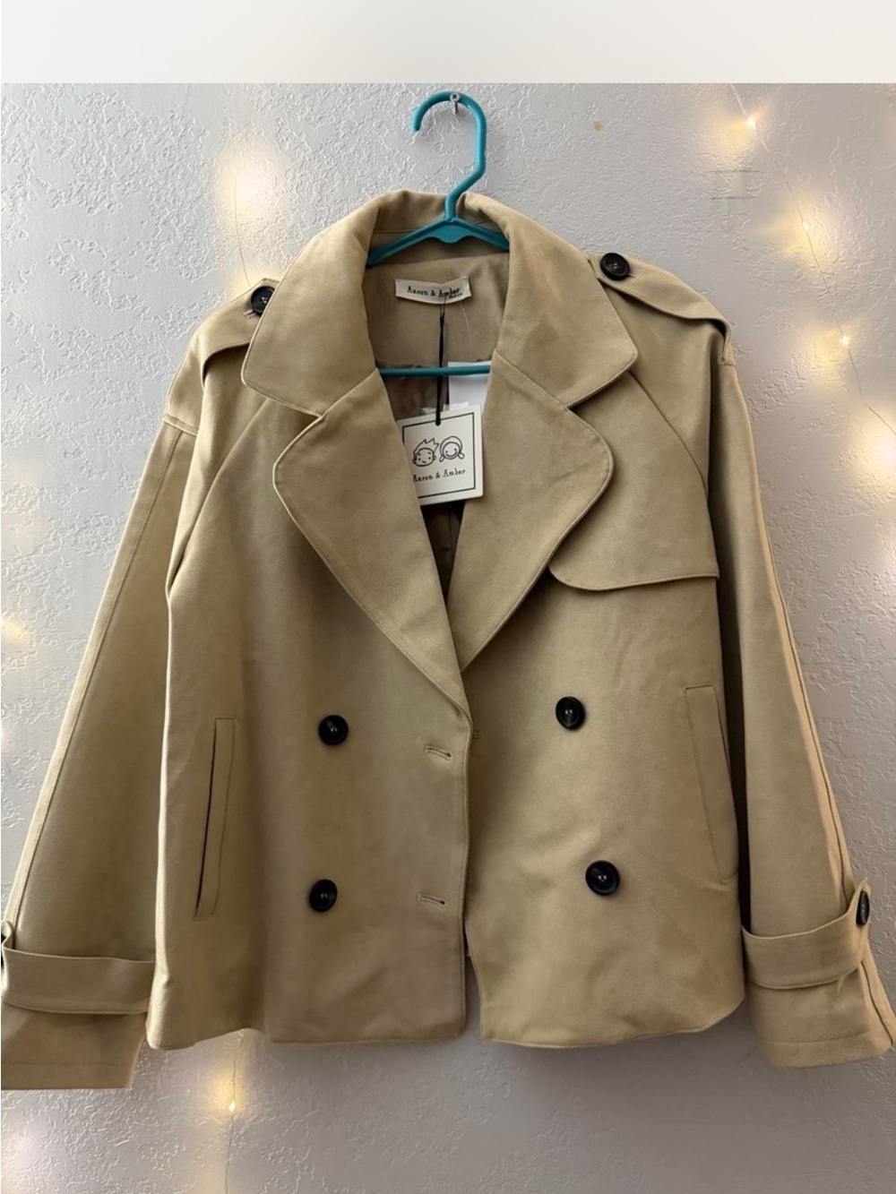 Women’s Suede Short Trench Coat
